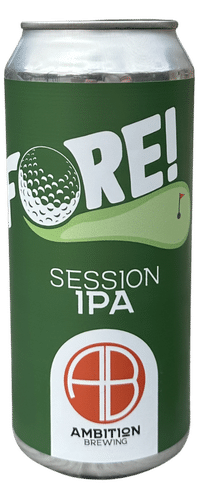 FORE! Session IPA Golf themed label