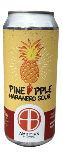 Pineapple Habanero can, flaming habanero as the "a" in pineapple